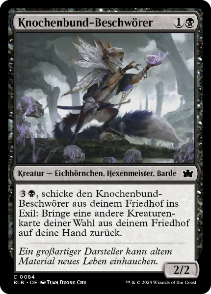 Sammelkarten MTG BLB Knochenbund-Beschwörer #84