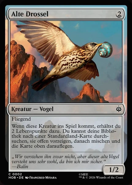 Sammelkarten MTG Alte Drossel HOB #2 (DEU)