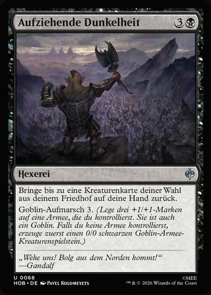 Sammelkarten MTG Aufziehende Dunkelheit HOB #68 (DEU)