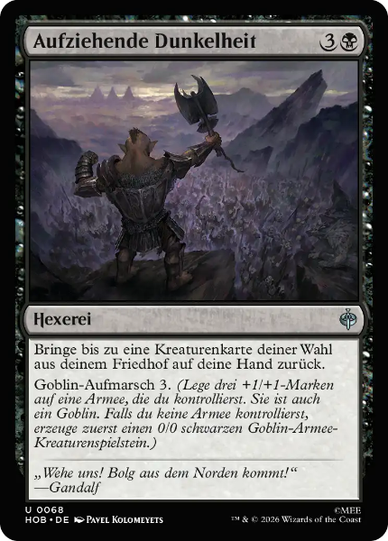 Sammelkarten MTG Aufziehende Dunkelheit HOB #68 Foil (DEU)