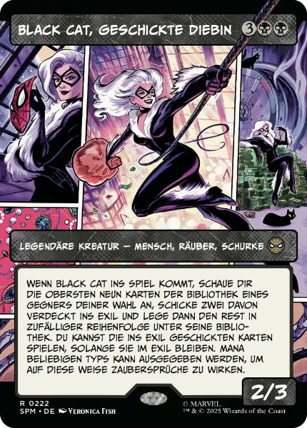 Sammelkarten MTG Black Cat, Geschickte Diebin SPM #222