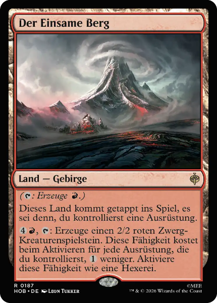 Sammelkarten MTG Der Einsame Berg HOB #187 (DEU)