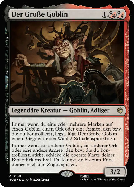 Sammelkarten MTG Der Große Goblin HOB #158 (DEU)