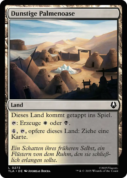 Sammelkarten MTG Dunstige Palmenoase TLA 273