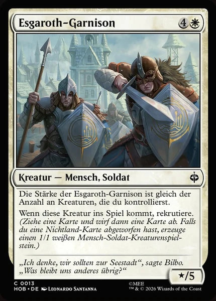 Sammelkarten MTG Esgaroth-Garnison HOB #13 (DEU)