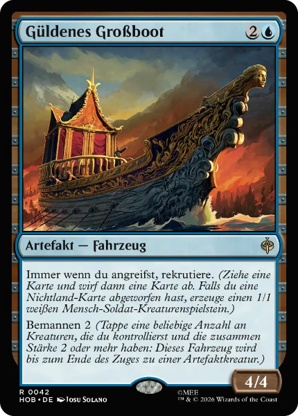 Sammelkarten MTG Güldenes Großboot HOB #42 (DEU)