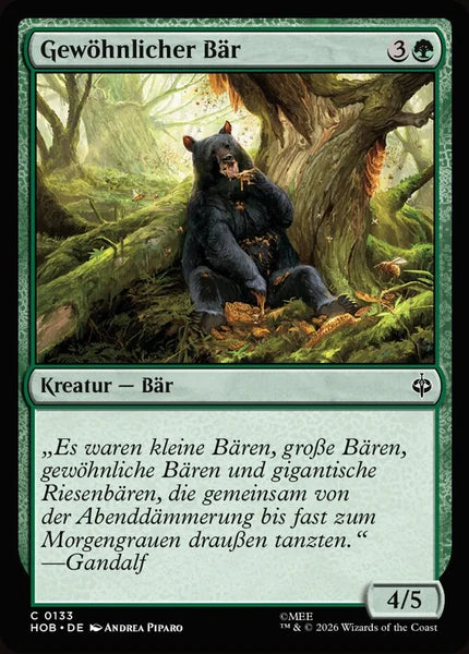 Sammelkarten MTG Gewöhnlicher Bär HOB #133 (DEU)