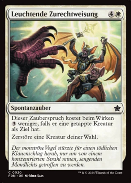 Sammelkarten MTG Leuchtende Zurechtweisung FDN #20 (DEU)
