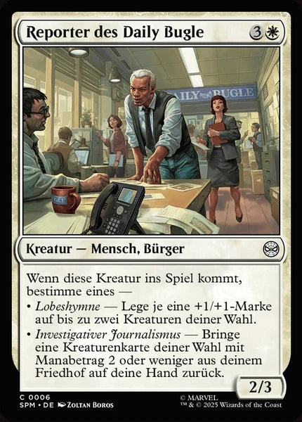 Sammelkarten MTG Reporter des Daily Bugle SPM #6 (DEU)