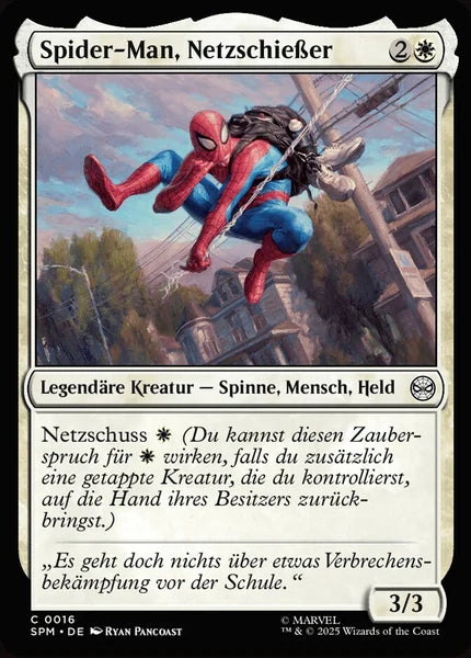 Sammelkarten MTG Spider-Man, Netzschießer SPM #16 (DEU)
