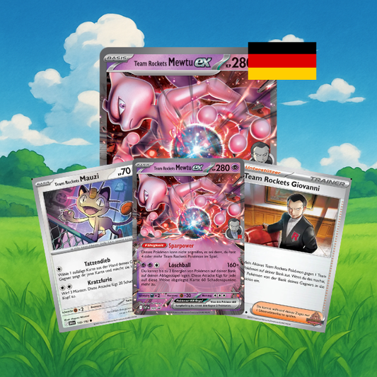 Team Rockets Mewtu EX Kollektions Box Inhalt | TradingCard Temple
