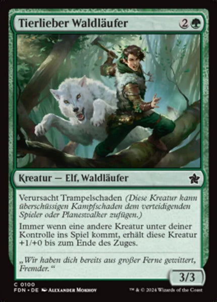 Sammelkarten MTG Tierlieber Waldläufer FDN #100 (DEU)