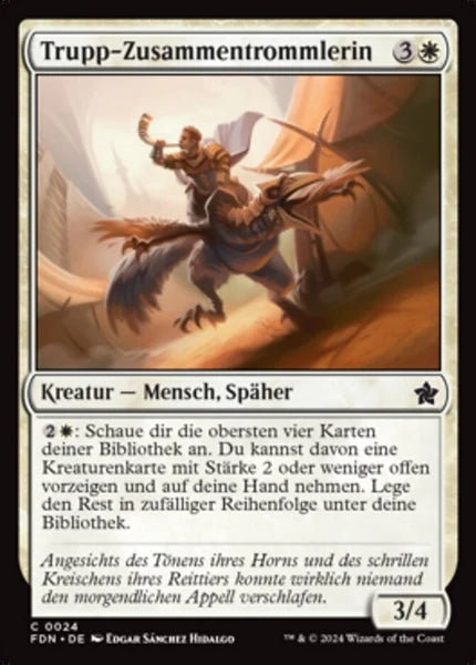 Sammelkarten MTG Trupp-Zusammentrommlerin FDN #24 (DEU)