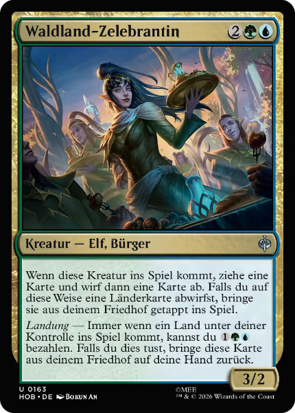 Sammelkarten MTG Waldland-Zelebrantin HOB #163 (DEU)