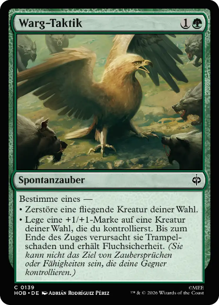 Sammelkarten MTG Warg-Taktik HOB #139 Foil (DEU)