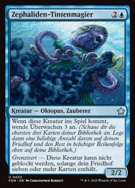 Sammelkarten MTG Zephaliden-Tintenmagier FDN #32 (DEU)