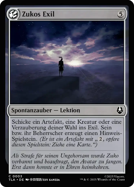 Sammelkarten MTG Zukos Exil TLA #03 (DEU)