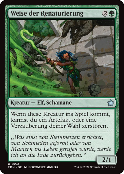 Sammelkarten MTG Weise der Renaturierung FDN #231