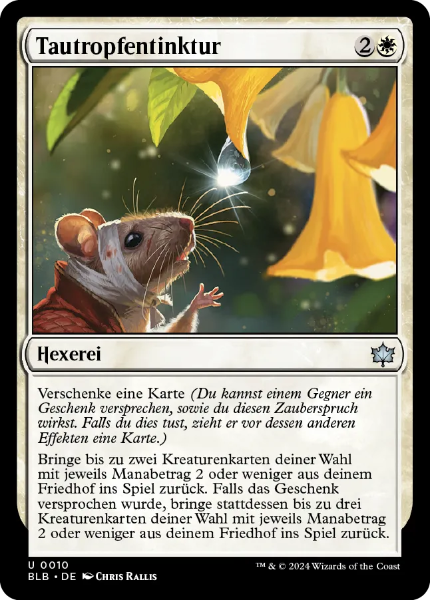 Sammelkarten MTG BLB Tautropfentinktur #10