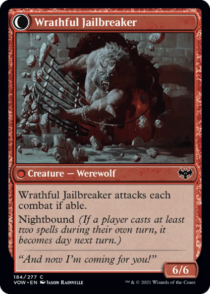 Sammelkarten MTG Weary Prisoner // Wrathful Jailbreaker VOW #184 (ENG)