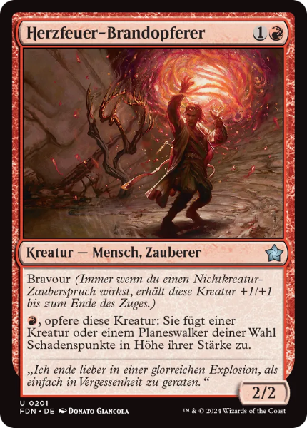 Sammelkarten MTG Herzfeuer-Brandopferer FDN #201