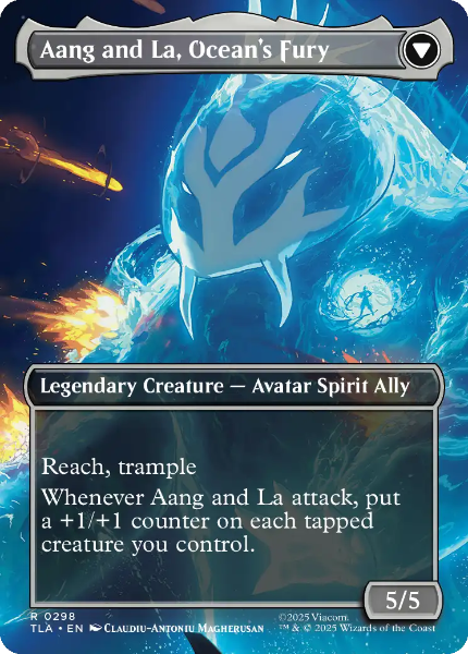 Sammelkarten MTG Aang, Swift Savior // Aang and La, Ocean´s Fury TLA #298 Foil 