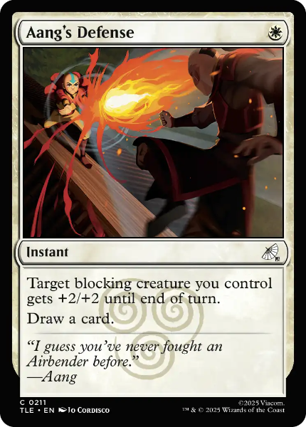 Sammelkarten MTG Aang´s Fefense TLE #211 Foil