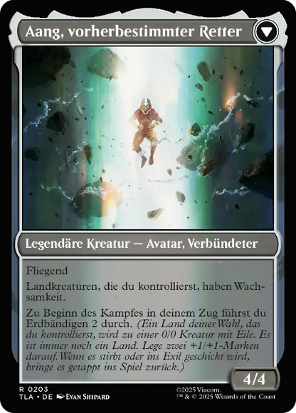 Sammelkarte MGT Aang, vorherbestimmter Retter TLA 203 