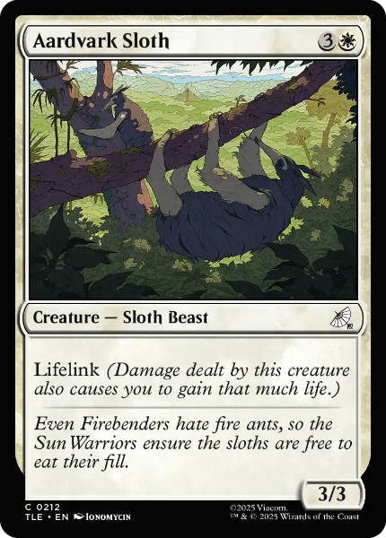 Sammelkarten MTG Aardvark Sloth TLE #212 Foil 