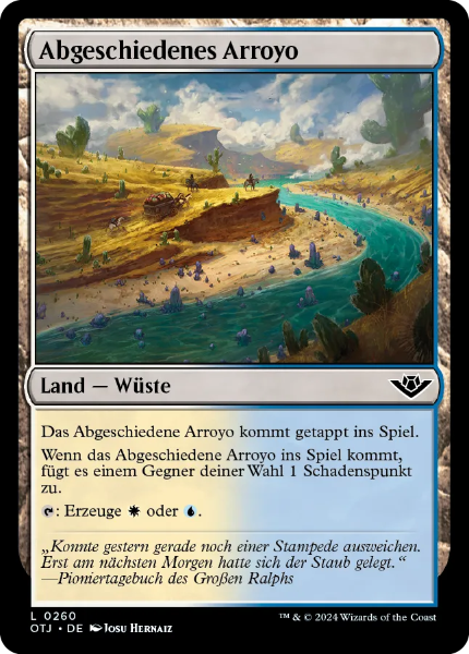 Sammelkarten Outlaws of Thunder Abgeschiedenes Arroyo #260