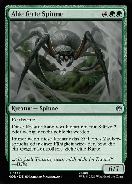 Sammelkarten MTG Alte fette Spinne HOB #132 (DEU)