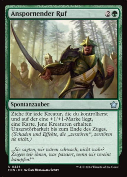 Sammelkarten MTG Anspornender Ruf FDN #226 (DEU)