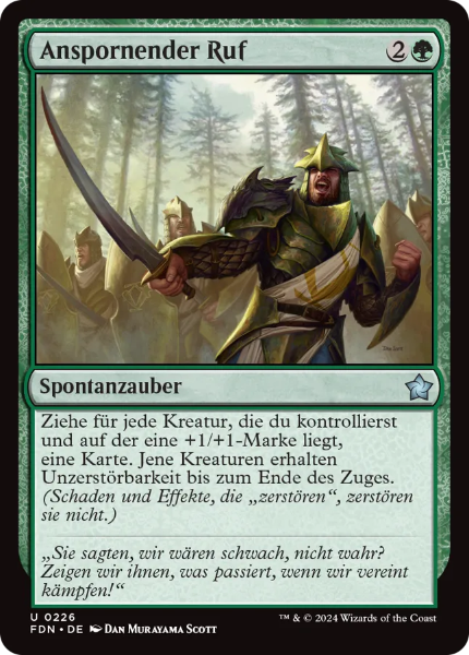 Sammelkarten MTG Anspornender Ruf FDN #226 (DEU)