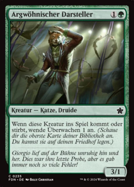 Sammelkarten MTG Argwöhnischer Darsteller FDN #235 (DEU)