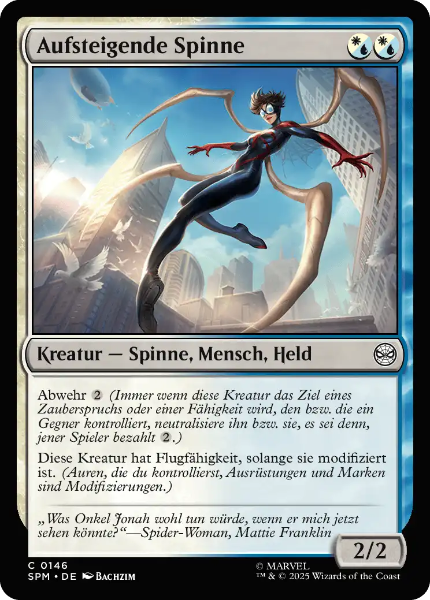 Sammelkarten MTG Aufsteigende Spinne SPM #146 Foil