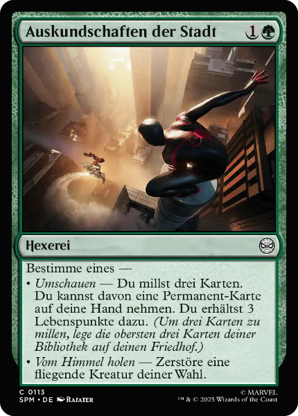 Sammelkarten MTG Auskundschaften der Stadt SPM #113