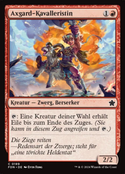 Sammelkarten MTG Axgard-Kavalleristin FDN #189 (DEU)