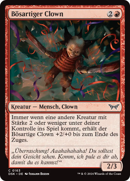 Sammelkarten MTG Bösartiger Clown DSK #163