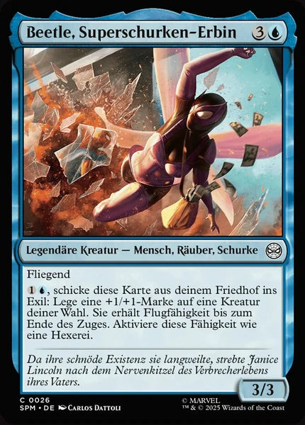 Sammelkarten MTG Beetle, Superschurken-Erbin SPM #26 (DEU)