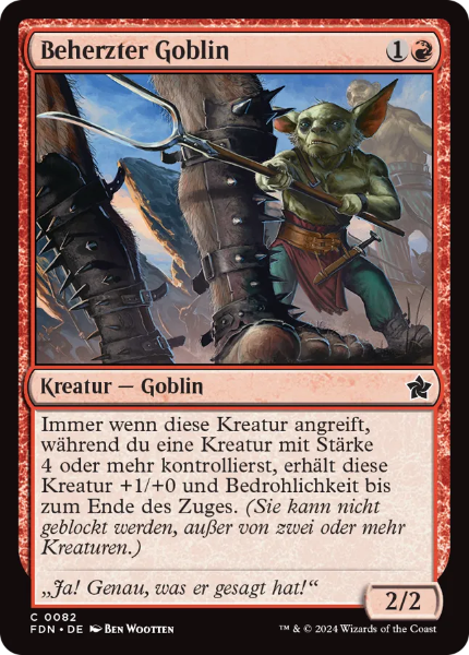 Sammelkarten MTG Beherzter Goblin FDN #82 (DEU)
