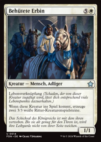 Sammelkarten MTG Behütete Erbin FDN #14 (DEU)