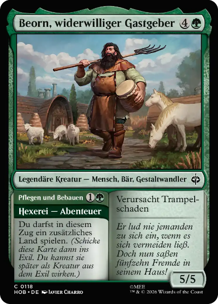 Sammelkarten MTG Beorn, widerwilliger Gastgeber HOB #118 Foil (DEU)