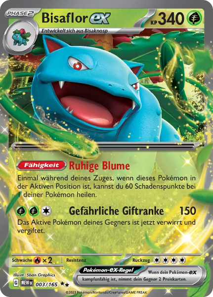 Sammelkarten Pokemon Bisaflor ex 003/165 Holo