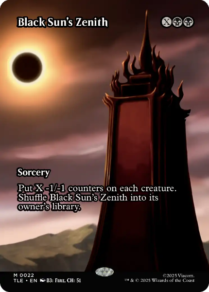 Sammelkarten MTG Black Sun´s Zenith TLE #22