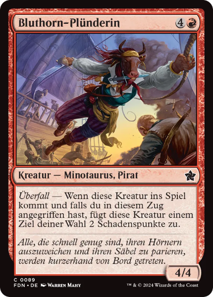 Sammelkarten MTG Bluthorn-Plünderin FDN #89 (DEU)