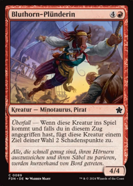 Sammelkarten MTG Bluthorn-Plünderin FDN #89 (DEU)