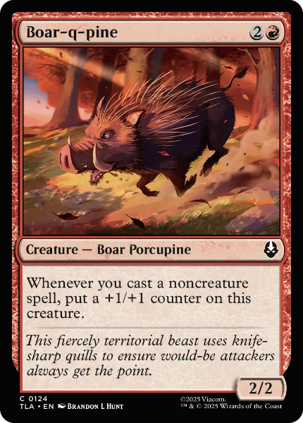 Sammelkarten MTG Boar-q-pine TLA #124 Foil 