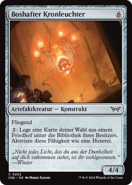 Sammelkarten MTG Boshafter Kronleuchter DSK #252