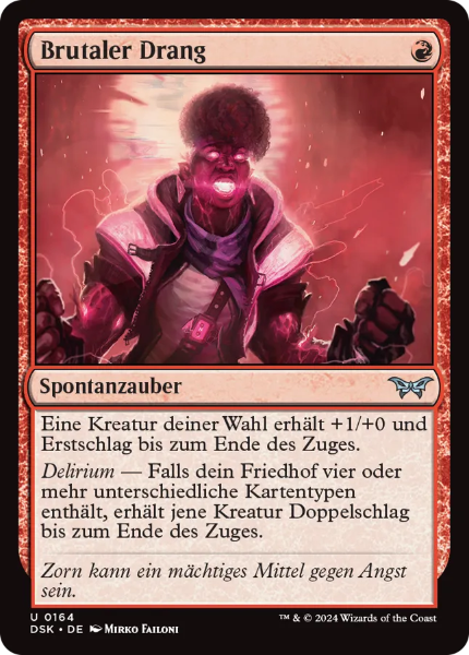 Sammelkarten MTG Brutaler Drang DSK #164