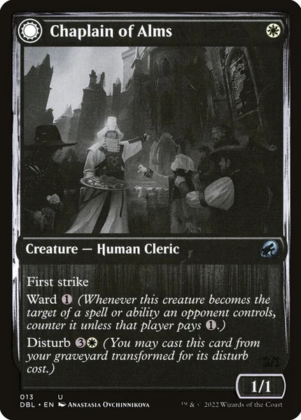 Sammelkarten MTG Chaplain of Alms // Chapel Shieldgeist DBL #13 (ENG)